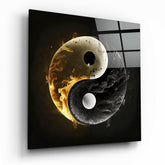 Ying and Yang Glass Wall Art  || Designer Collection | Insigne Art Design.